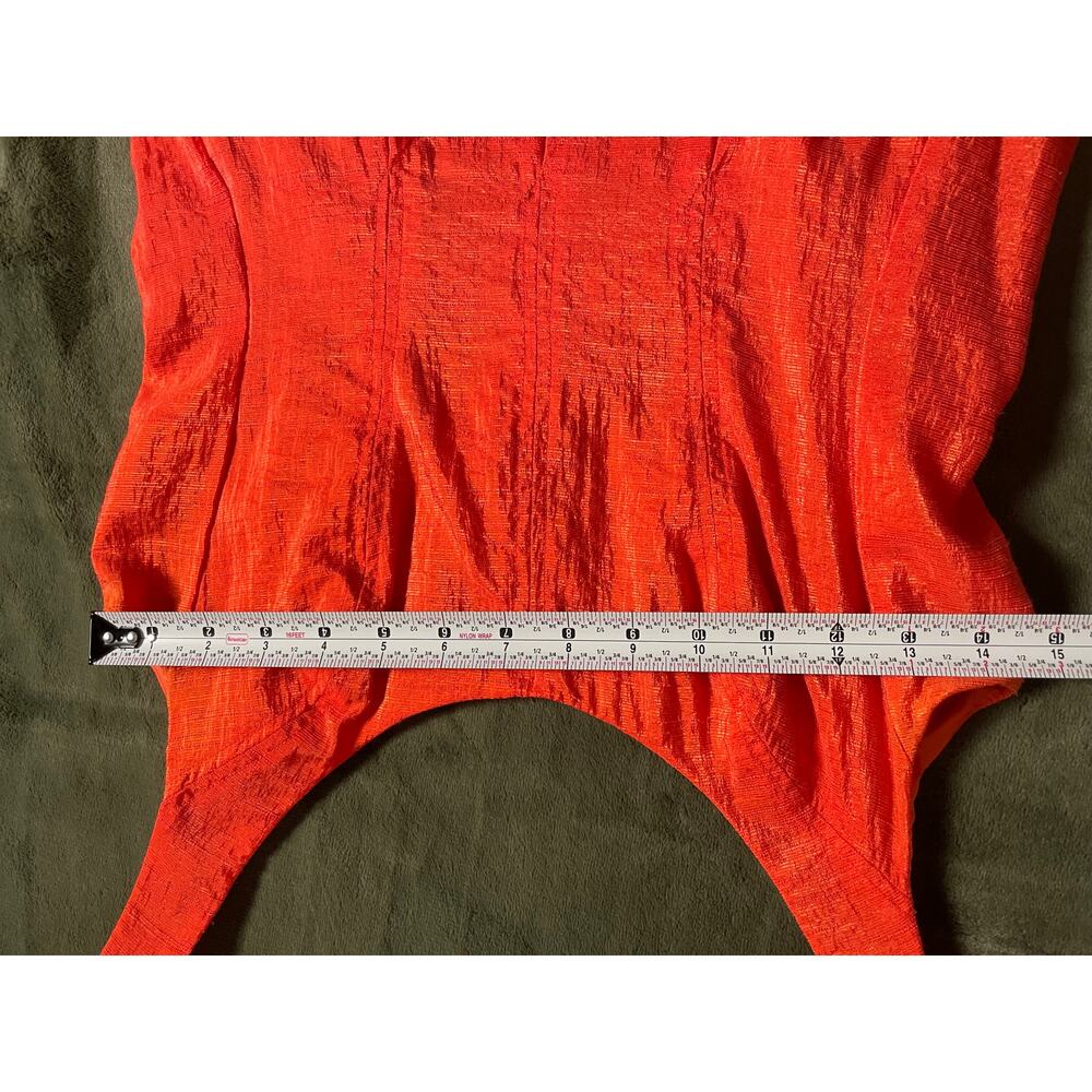 New Direction Petite SZ 6 sleeveless Red /Orange Dress Work Office Sundress - Picture 7 of 9